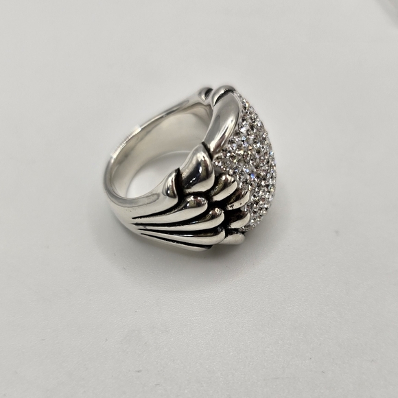 White Austrian Crystal Ring in Sterling Silver Size 7 - Picture 5 of 7